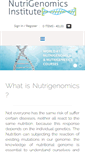 Mobile Screenshot of nutrigenomicsinstitute.com