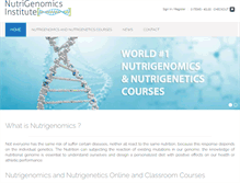 Tablet Screenshot of nutrigenomicsinstitute.com